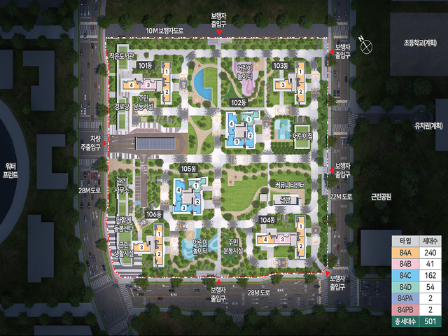 송도 유승한내들 배치도