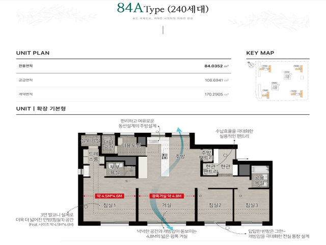 송도 유승한내들 84A타입